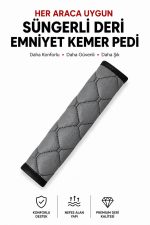 Suni Deri Emniyet Kemeri Pedi – Süngerli Oto Kemer Kılıfı - Görsel 7