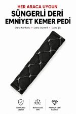 Suni Deri Emniyet Kemeri Pedi – Süngerli Oto Kemer Kılıfı - Görsel 8