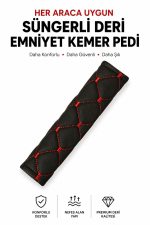 Suni Deri Emniyet Kemeri Pedi – Süngerli Oto Kemer Kılıfı - Görsel 5