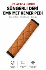Suni Deri Emniyet Kemeri Pedi – Süngerli Oto Kemer Kılıfı - Görsel 2