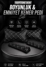 Oto Boyun Yastığı ve Emniyet Kemeri Pedi Seti – 4 Parça - Görsel 5