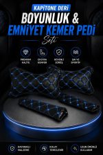 Oto Boyun Yastığı ve Emniyet Kemeri Pedi Seti – 4 Parça - Görsel 4