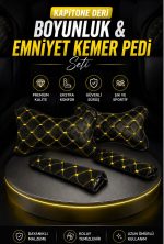 Oto Boyun Yastığı ve Emniyet Kemeri Pedi Seti – 4 Parça - Görsel 3