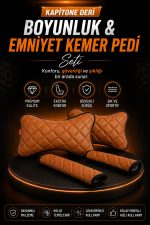 Oto Boyun Yastığı ve Emniyet Kemeri Pedi Seti – 4 Parça
