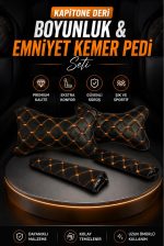 Oto Boyun Yastığı ve Emniyet Kemeri Pedi Seti – 4 Parça - Görsel 2
