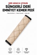 Suni Deri Emniyet Kemeri Pedi – Süngerli Oto Kemer Kılıfı - Görsel 9